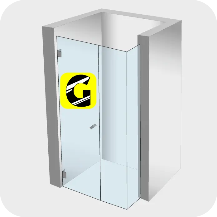 Glastür mit Glaswinkel von Glas Scholl