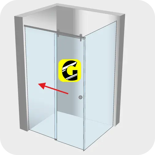 Eck-Schiebetürdusche von Glas-Scholl