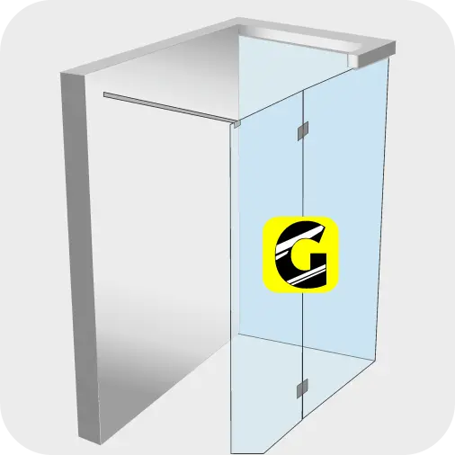 L-Walkin-Festteildusche von Glas Scholl