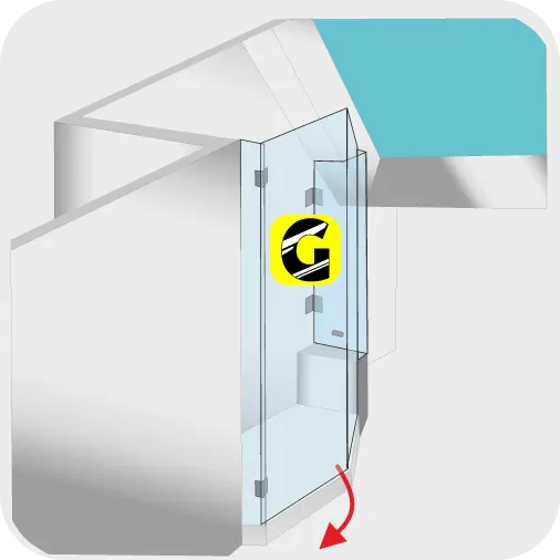 5-Eck Sonderdusche - eine Herausforderung von Glas Scholl